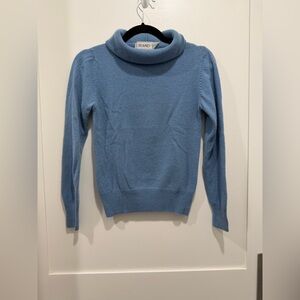 RAND- 100% Cashmere Turtleneck- Blue (Size S)